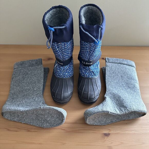 LL Bean Winter Boots Kids Size 6 Northwoods 244869 Lined Waterproof Winter Boots - Picture 1 of 15
